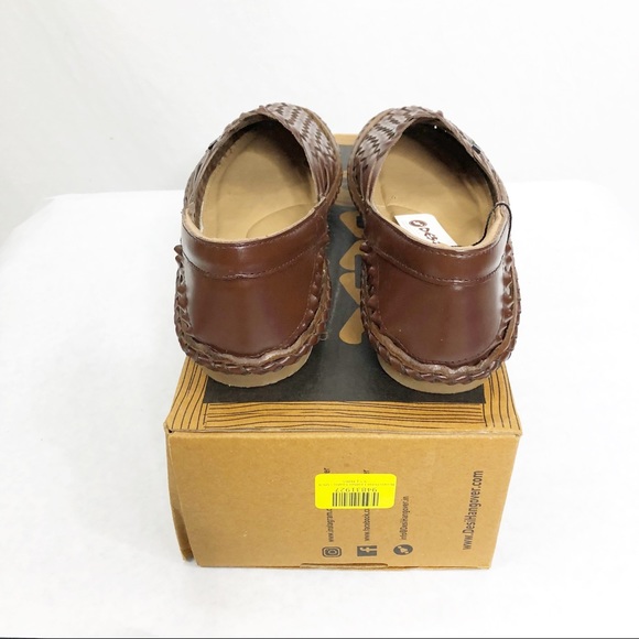 NEW Desi Hangover Leather Slip On Holas Sandals Loafers, Size 8, Brown - Picture 4 of 7